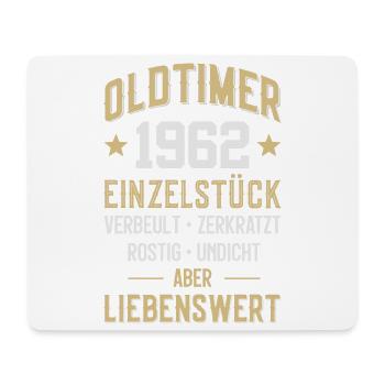 LUSTIG 64. GEBURTSTAG OLDTIMER 1962 EINZELSTÜCK - Mousepad (Querformat) - Weiß - Vorne