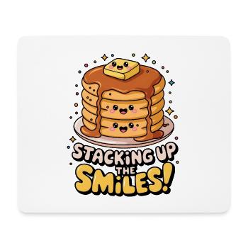 Staking Up The Smiles ! - Tapis de souris (format paysage) - blanc - Devant