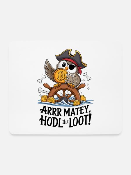 Hodl The Loot! - Mouse Pad (horizontal) - white