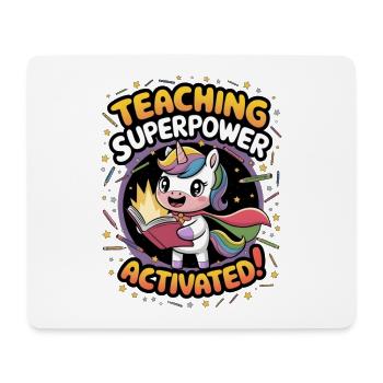 Superpouvoir d’enseignement activé ! - Tapis de souris (format paysage) - blanc - Devant