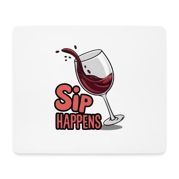 Sip Happens - Mouse Pad (horizontal) - white - Front