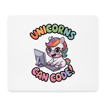 Les licornes peuvent coder ! - Tapis de souris (format paysage) - blanc - Devant