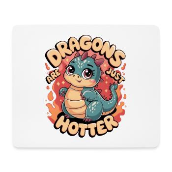 Les dragons sont juste plus chauds - Tapis de souris (format paysage) - blanc - Devant