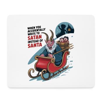 Accidentally Write To Satan Instead Of Santa - Mouse Pad (horizontal) - white - Front