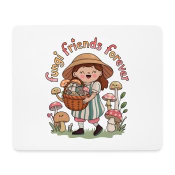 Fungi Friends für immer - Mousepad (Querformat) - Weiß - Vorne