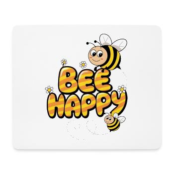 Abeille heureuse - Tapis de souris (format paysage) - blanc - Devant