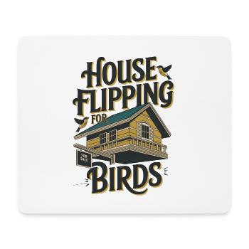 Retournement de maison pour les oiseaux - Tapis de souris (format paysage) - blanc - Devant
