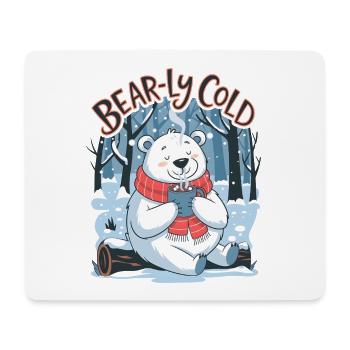 Bear-ly Cold - Mouse Pad (horizontal) - white - Front