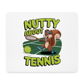 Nutty About Tennis - Mouse Pad (horizontal) - white - Front