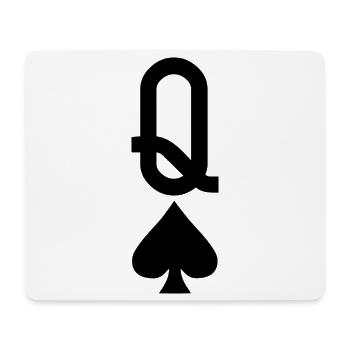 Carte à jouer au poker - Spades Lady - Tapis de souris (format paysage) - blanc - Devant