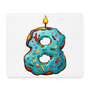 NUMBER 8 CAKE SWEET 8TH BIRTHDAY - Mouse Pad (horizontal) - white - Front