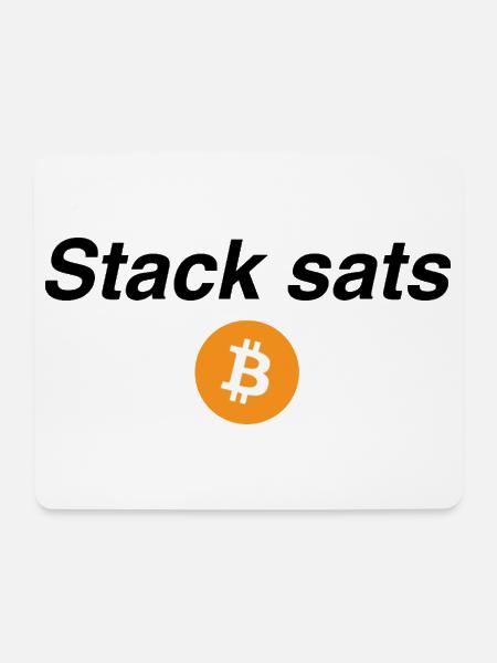 Stack sats - Mousepad (Querformat) - Weiß