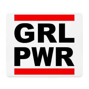 Girl Power "GRL PWR" - Zeig deine Stärke! - Mousepad (Querformat) - Weiß - Vorne