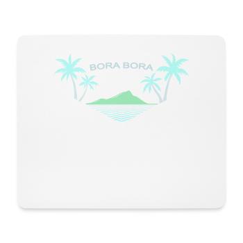 Logo Idylle de l’île Bora Bora - Tapis de souris (format paysage) - blanc - Devant