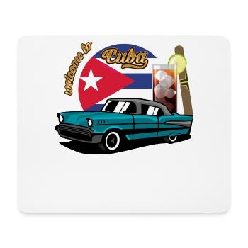 Cuba Cigar Car Rum Libre Havana Souvenir retro - Mouse Pad (horizontal) - white - Front