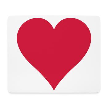 heart - Mouse Pad (horizontal) - white - Front