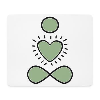 Mint Heart Infinity Emblem - Mouse Pad (horizontal) - white - Front