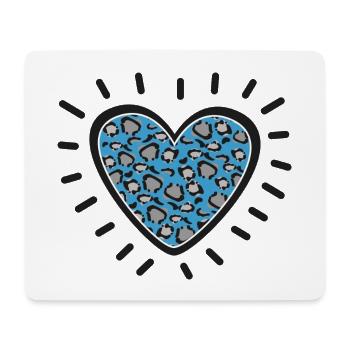 Leopard Heart Burst - Mouse Pad (horizontal) - white - Front