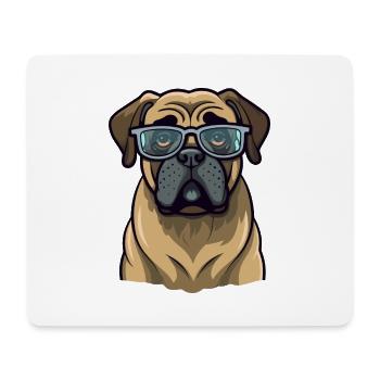 Englische Dogge Hunderasse Aquarell Cartoon Kawai - Mousepad (Querformat) - Weiß - Vorne