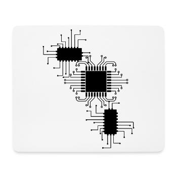 électricien électricien électronique électrique profession tension CPU - Tapis de souris (format paysage) - blanc - Devant