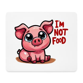 I'm not food - Mousepad (Querformat) - Weiß - Vorne