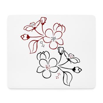 Blüten, Fleurs - Tapis de souris (format paysage) - blanc - Devant