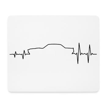 Wilder 1968 GT 500 Herzschlag - Mousepad (Querformat) - Weiß - Vorne