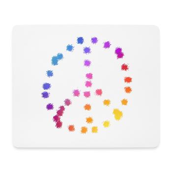 PEACESYMBOLYMUTICKOLOR - Mouse Pad (horizontal) - white - Front