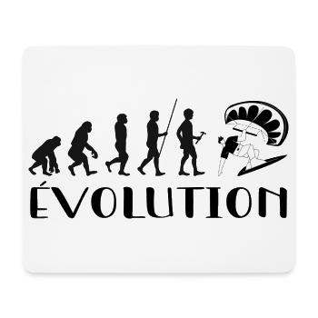 Evolution Vom Affen zum Surfer - Mousepad (Querformat) - Weiß - Vorne