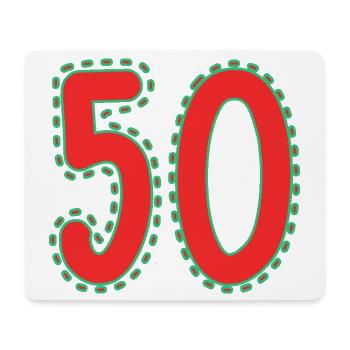 50. 50 YEARS. 50th ANNIVERSARY. 50 YEARS ANNIVERSARY. - Mouse Pad (horizontal) - white - Front