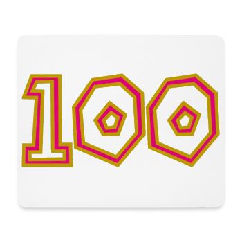 100. 100 YEARS. 100th ANNIVERSARY. BIRTHDAY 100 - Mouse Pad (horizontal) - white - Front