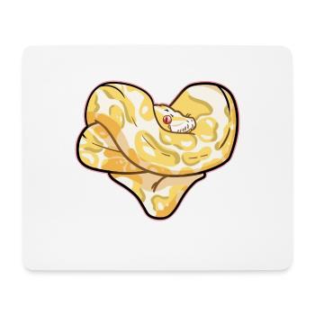 Neugierige Python Dschungelbewohner - Mousepad (Querformat) - Weiß - Vorne