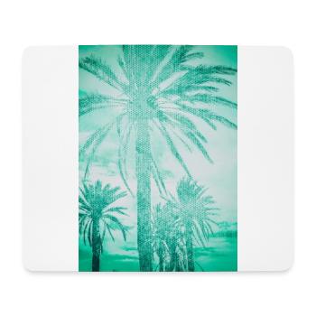 Mintteal Palmenpanorama - Mousepad (Querformat) - Weiß - Vorne
