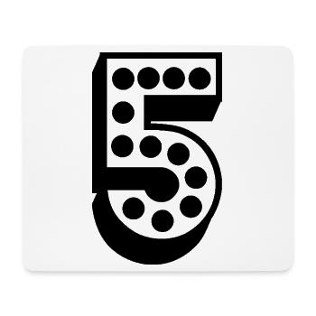 5. 5 ANS. 5e ANNIVERSAIRE. ANNIVERSAIRE 5 ANS - Tapis de souris (format paysage) - blanc - Devant