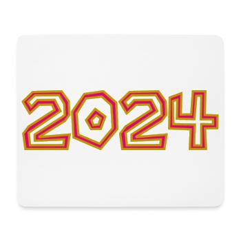 2024. ANNEE. BONNE ANNEE. SAINT SYLVESTRE - Tapis de souris (format paysage) - blanc - Devant