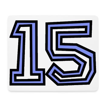 15. 15 ANS. 15e ANNIVERSAIRE. ANNIVERSAIRE 15 ANS. - Tapis de souris (format paysage) - blanc - Devant