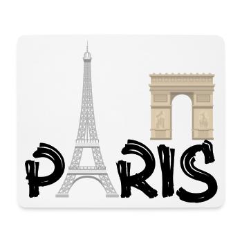 PARIS - Mousepad (Querformat) - Weiß - Vorne