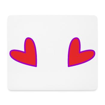 HEART. MOTHER'S DAY. HEART. HAPPY BIRTHDAY. MOM - Mouse Pad (horizontal) - white - Front