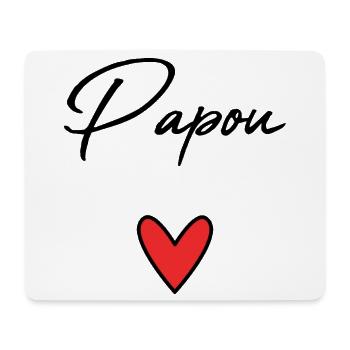PAPUA. PAPA. VATERTAG. FROHER VATERTAG - Mousepad (Querformat) - Weiß - Vorne
