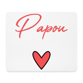PAPUA. PAPA. VATERTAG. FROHER VATERTAG - Mousepad (Querformat) - Weiß - Vorne