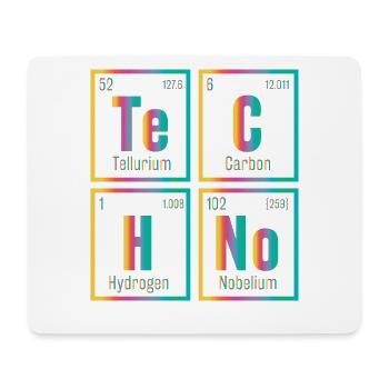 Techno Element House Musik - Mousepad (Querformat) - Weiß - Vorne