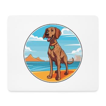 Plott Hund Rasse Cartoon Kawaii Clipart Hund - Mousepad (Querformat) - Weiß - Vorne