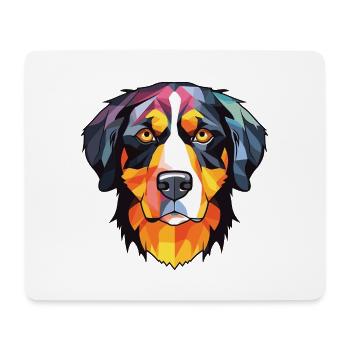 Appenzeller Sennenhund Hunderasse Aquarellglas - Mousepad (Querformat) - Weiß - Vorne