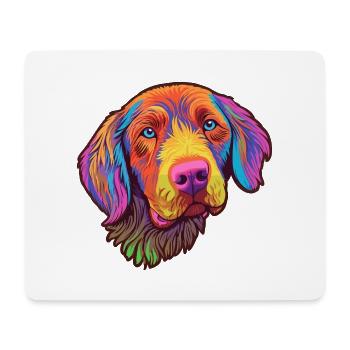 Pudelpointer Hunderasse Cartoon Kawaii Illustration - Mousepad (Querformat) - Weiß - Vorne
