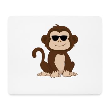 Affe Cooler Cooles Äffchen Baby Geschenkidee - Mousepad (Querformat) - Weiß - Vorne