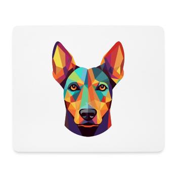 Dobermann Pinscher Hunderasse Aquarell Karikatur Kaw - Mousepad (Querformat) - Weiß - Vorne
