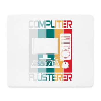 Computer Flüsterer - Mousepad (Querformat) - Weiß - Vorne