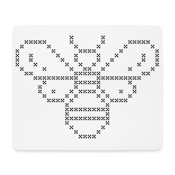 Kreuzstich BIENE schwarz - Mousepad (Querformat) - Weiß - Vorne