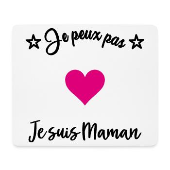 ICH KANN NICHT, ICH BIN EINE MUTTER - Mousepad (Querformat) - Weiß - Vorne