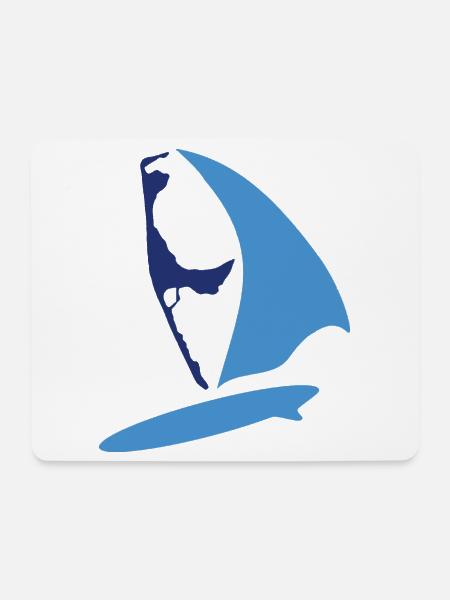 sylt surfer blau - Mousepad (Querformat) - Weiß